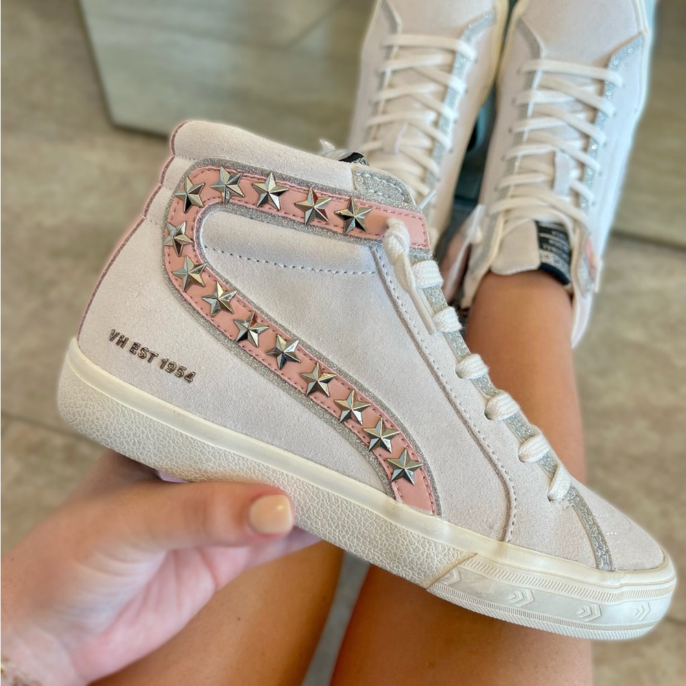 Chic High-Top Sneakers with Star Details